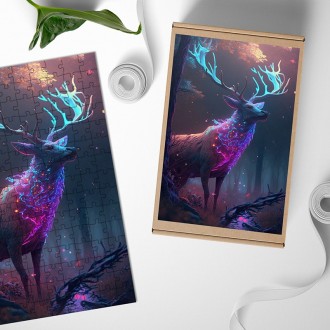 Dřevěné puzzle Mýtický jelen