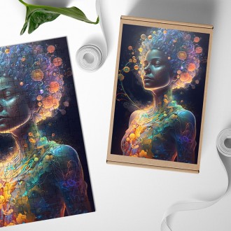 Dřevěné puzzle Víla