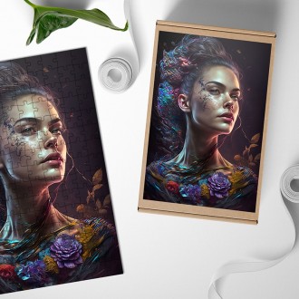 Dřevěné puzzle Divoženka 2