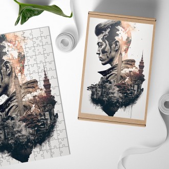 Dřevěné puzzle Muž v Tokiu
