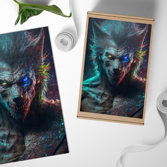 Dřevěné puzzle Vlkodlak