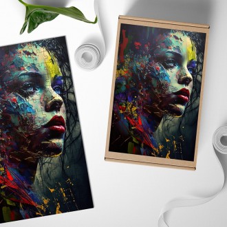 Dřevěné puzzle Zrozena v barvě 4