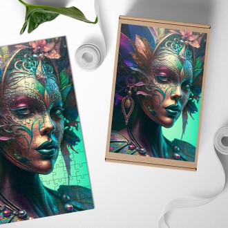 Dřevěné puzzle Karnevalová tanečnice 4