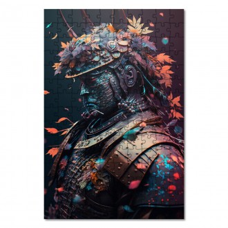 Dřevěné puzzle Samurajský bojovník