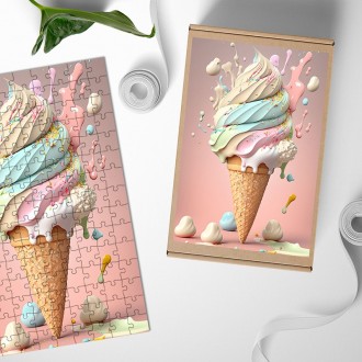 Dřevěné puzzle Zmrzlina 2