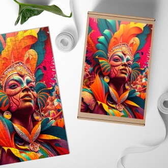 Dřevěné puzzle Brazilská karnevalová tanečnice