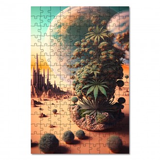 Dřevěné puzzle Zelený sen