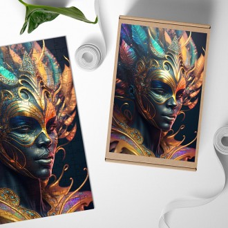 Dřevěné puzzle Karnevalová tanečnice 2