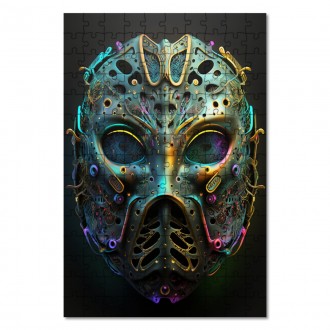 Dřevěné puzzle Steampunková maska