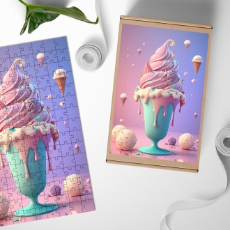 Dřevěné puzzle Zmrzlina 3