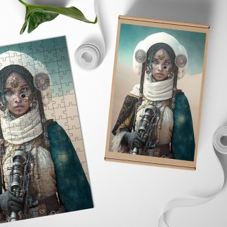 Dřevěné puzzle Vesmírná lovkyně 4