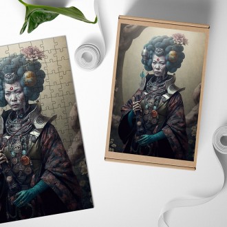 Dřevěné puzzle Mimozemská kněžka 8