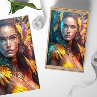 Dřevěné puzzle Dívka Amazonka