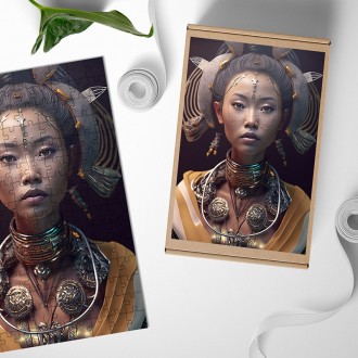 Dřevěné puzzle Vesmírná návštěvnice