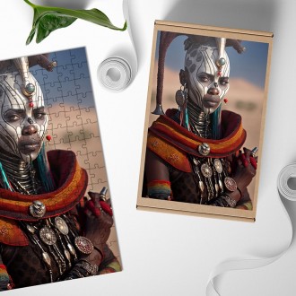 Dřevěné puzzle Mimozemská kněžka 3