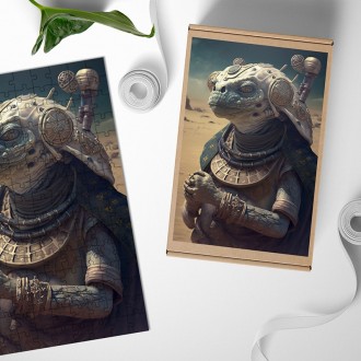 Dřevěné puzzle Mimozemská rasa - Ještěr
