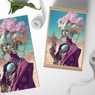 Dřevěné puzzle Mimozemská bojovnice