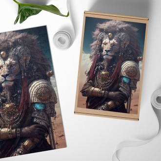 Dřevěné puzzle Mimozemská rasa - Lev