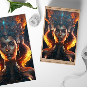 Dřevěné puzzle Pekelná královna