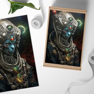 Dřevěné puzzle Mimozemšťan