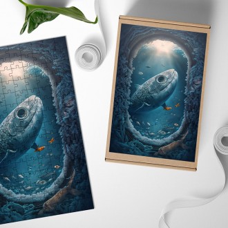 Dřevěné puzzle Pohled z vraku lodi