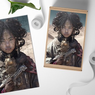 Dřevěné puzzle Vesmírná lovkyně 5