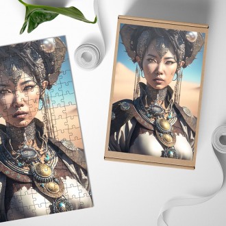 Dřevěné puzzle Vesmírná návštěvnice 2