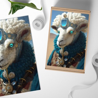 Dřevěné puzzle Mimozemská rasa - Ovce