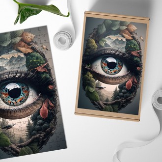 Dřevěné puzzle Pohled do přírody