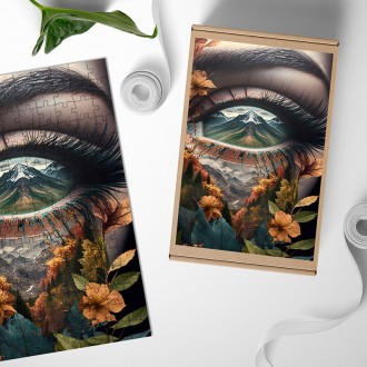 Dřevěné puzzle Pohled do přírody 2