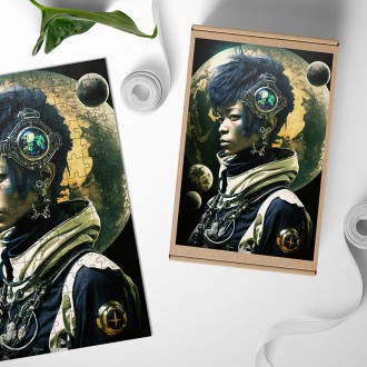 Dřevěné puzzle Vesmírná pirátka 4