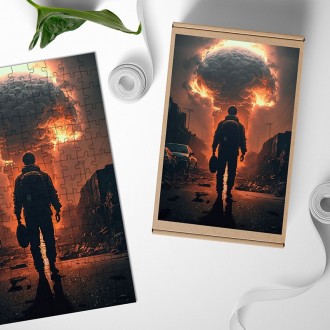 Dřevěné puzzle Konec světa