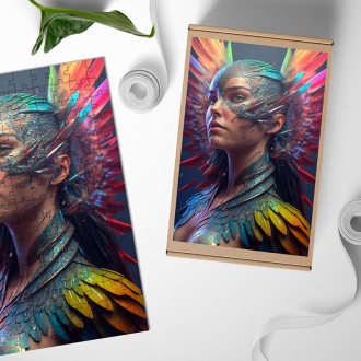 Dřevěné puzzle Amazonská bojovnice