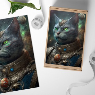 Dřevěné puzzle Mimozemská rasa - Kočka