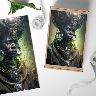 Dřevěné puzzle Vesmírná pirátka