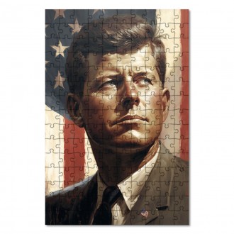 Dřevěné puzzle Prezident USA John F. Kennedy