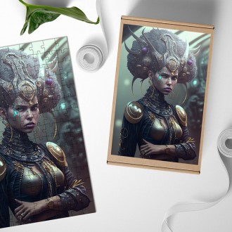 Dřevěné puzzle Fantasy vesmírný tvor 3