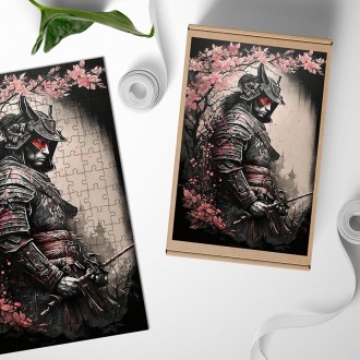 Dřevěné puzzle Japonský voják 1