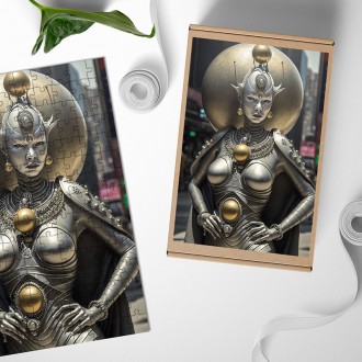 Dřevěné puzzle Mimozemská návštěvnice