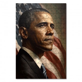 Dřevěné puzzle Prezident USA Barack Obama