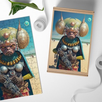 Dřevěné puzzle Fantasy vesmírný bojovník