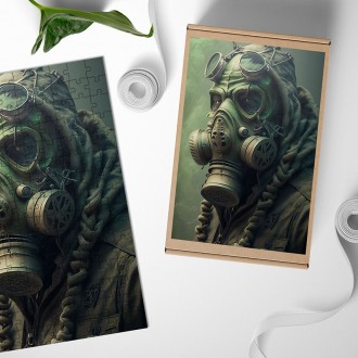 Dřevěné puzzle Postapokalyptická postava 1