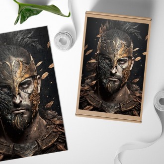 Dřevěné puzzle Středověký bojovník