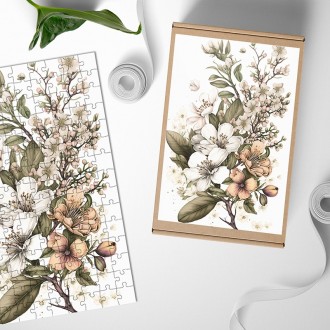 Dřevěné puzzle Květinový herbář 5