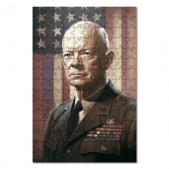 Dřevěné puzzle Prezident USA Dwight D. Eisenhower