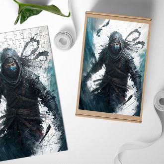 Dřevěné puzzle Moderní umění - asasín