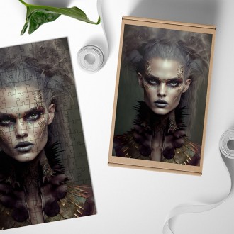 Dřevěné puzzle Modelka 3