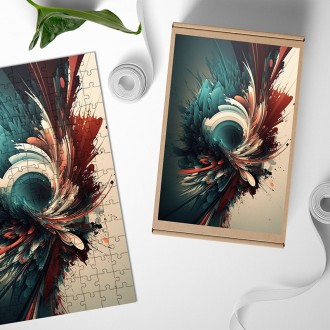 Dřevěné puzzle Barevná spirála 2