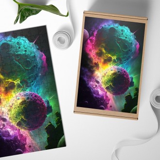 Dřevěné puzzle Tajemný vesmír 5