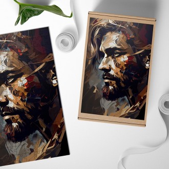Dřevěné puzzle Olejomalba - Muž